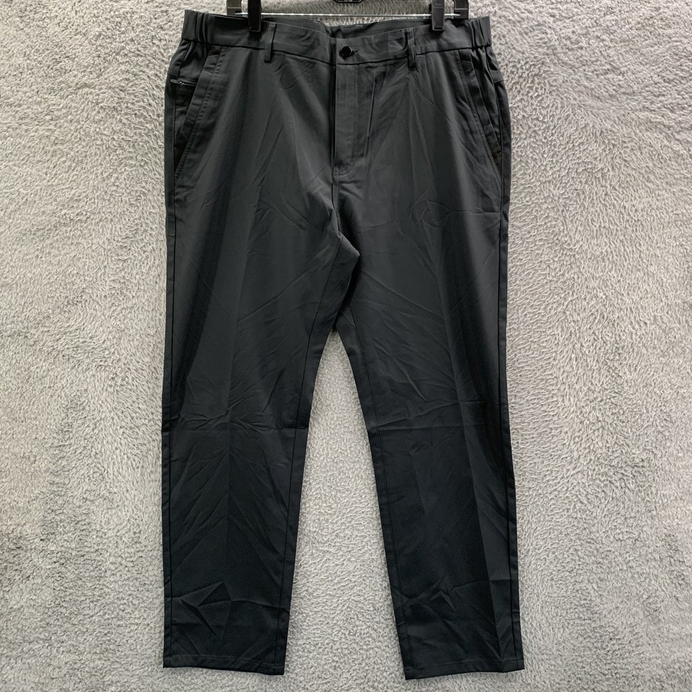 JACK ARCHER Pants Mens 36x29 Space Black Straight Fit Measured Tag: 36x30